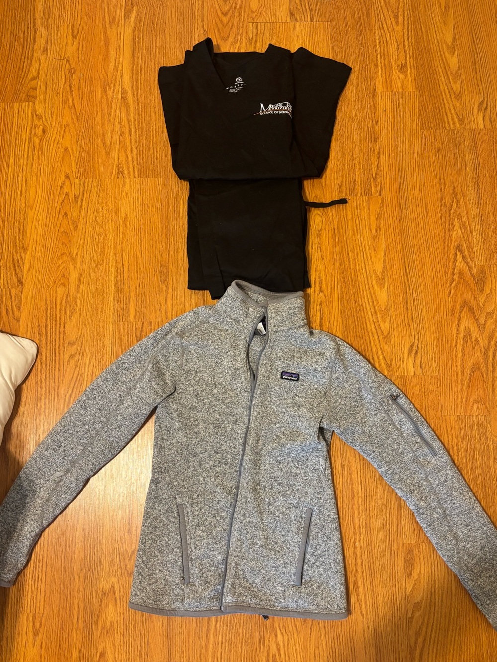 Patagonia Heather Gray Full-Zip Fleece Jacket